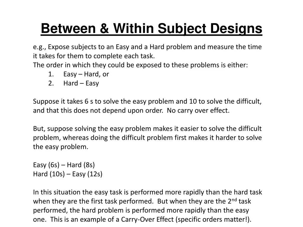 between within subject designs 8