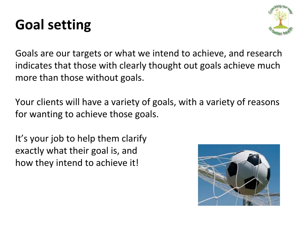 goal setting