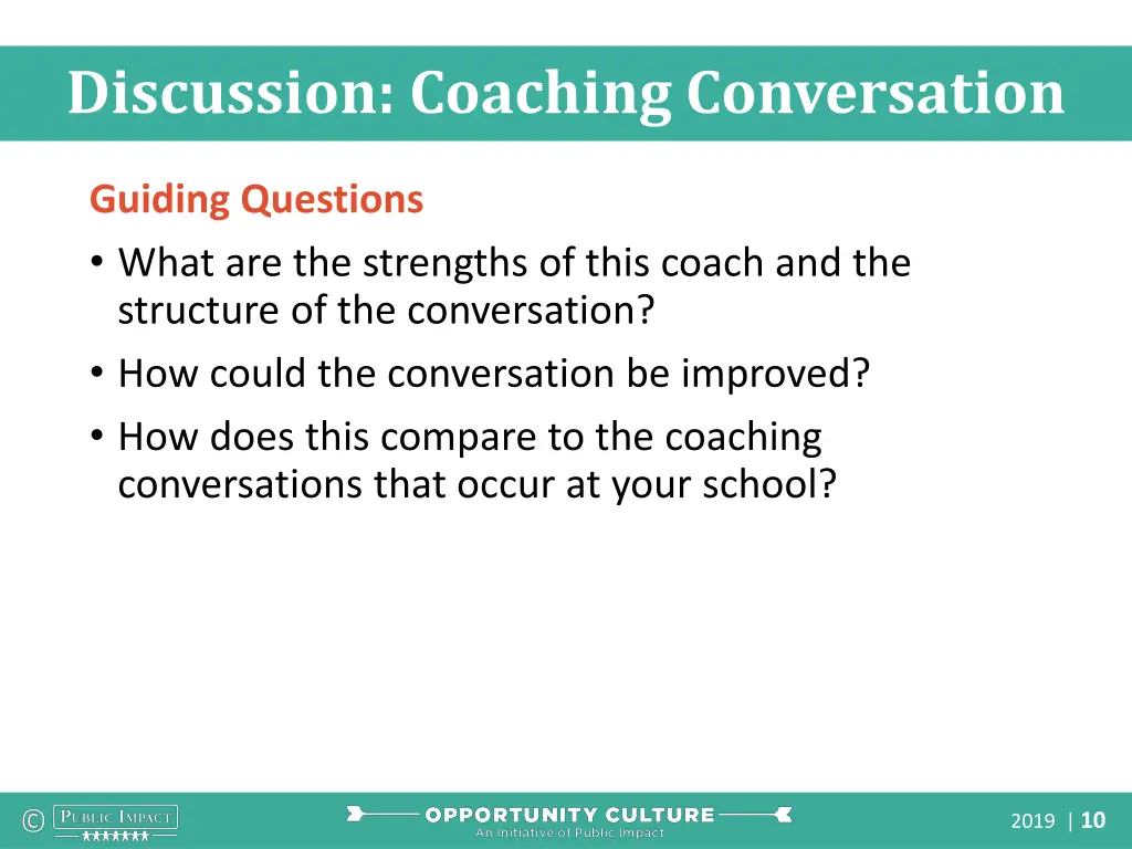 discussion coaching conversation