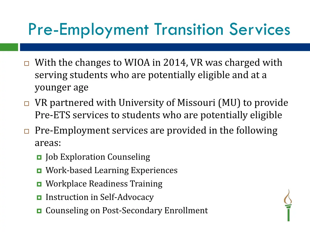 pre employment transition services