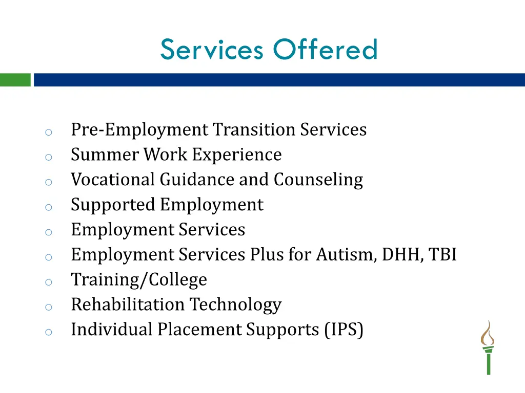 services offered