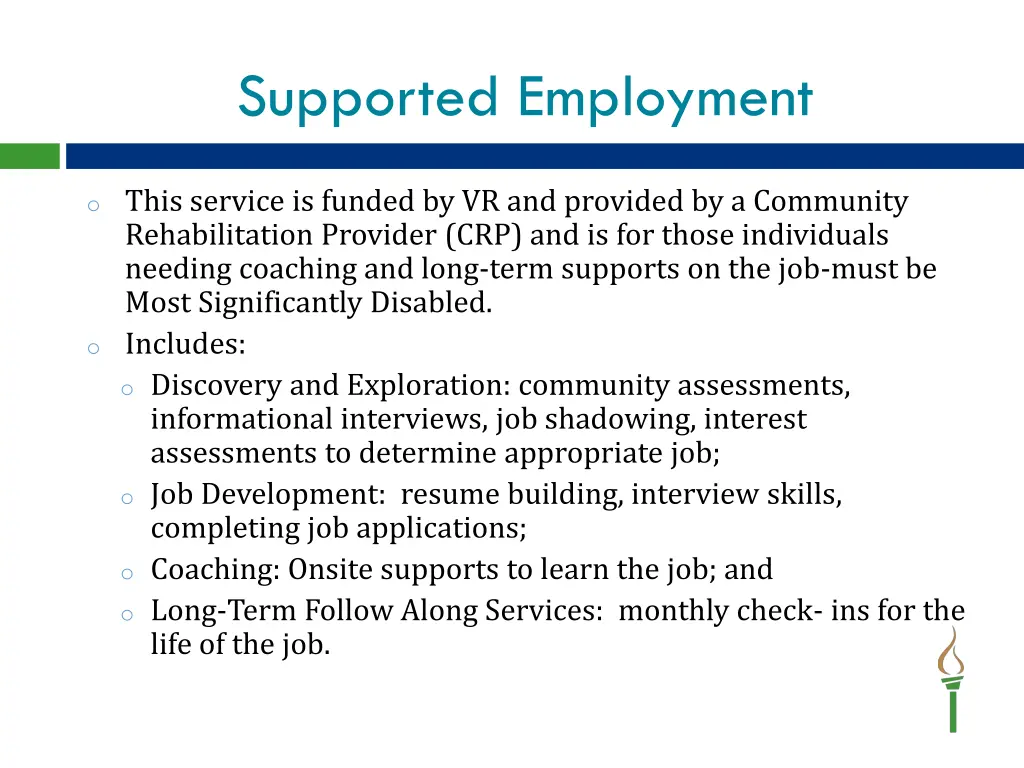 supported employment