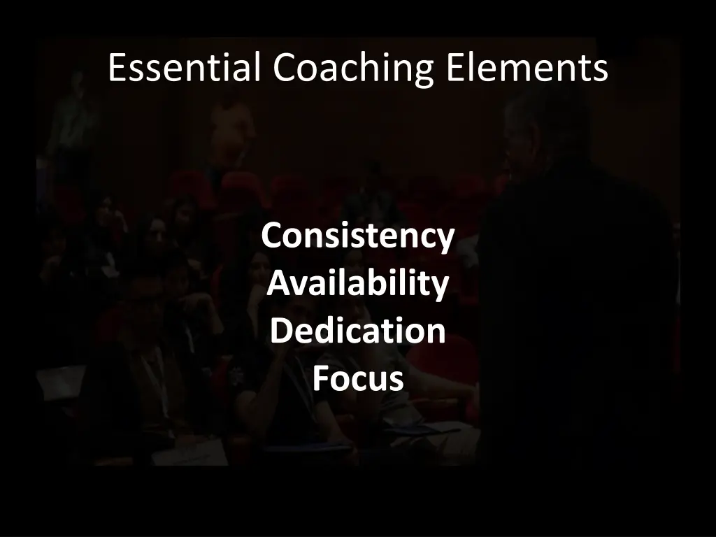 essential coaching elements