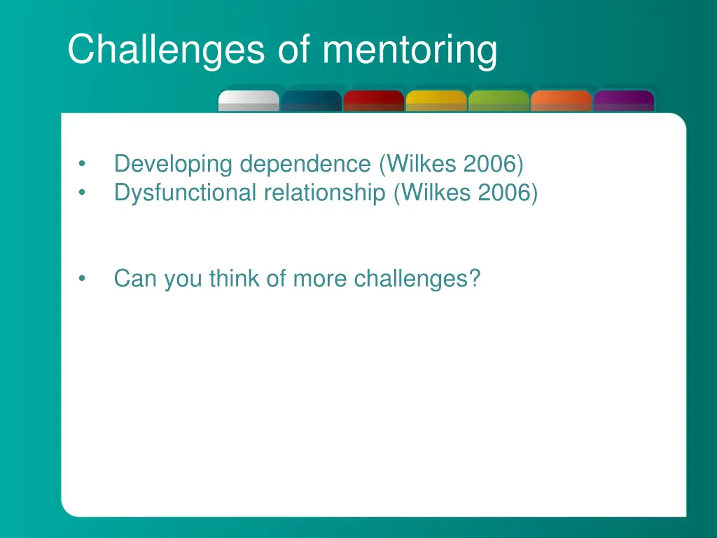 challenges of mentoring