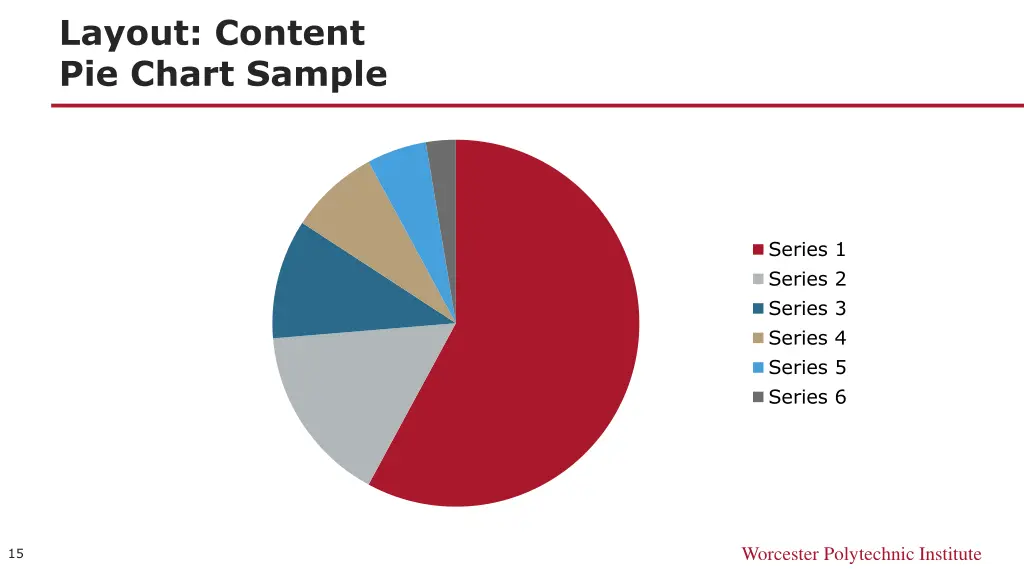 layout content pie chart sample