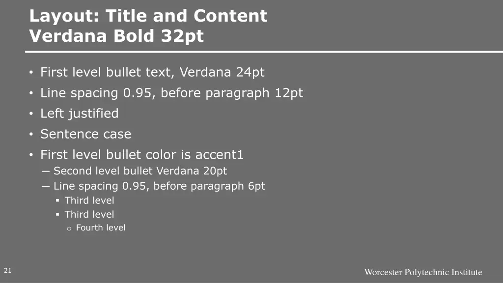 layout title and content verdana bold 32pt 1