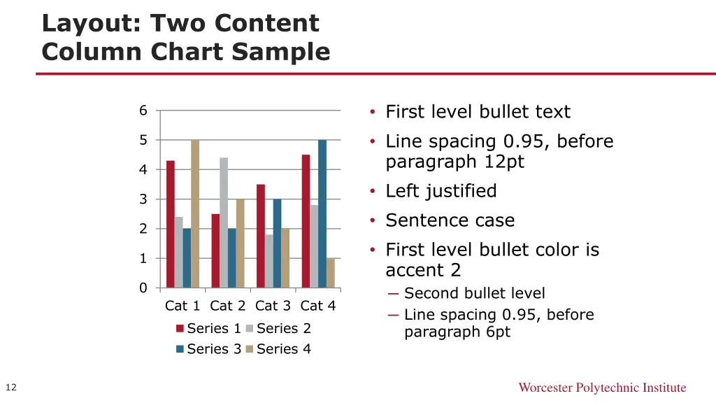 layout two content column chart sample