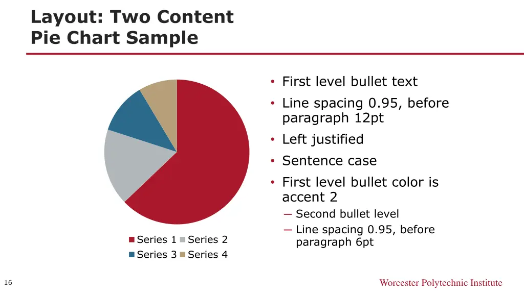 layout two content pie chart sample