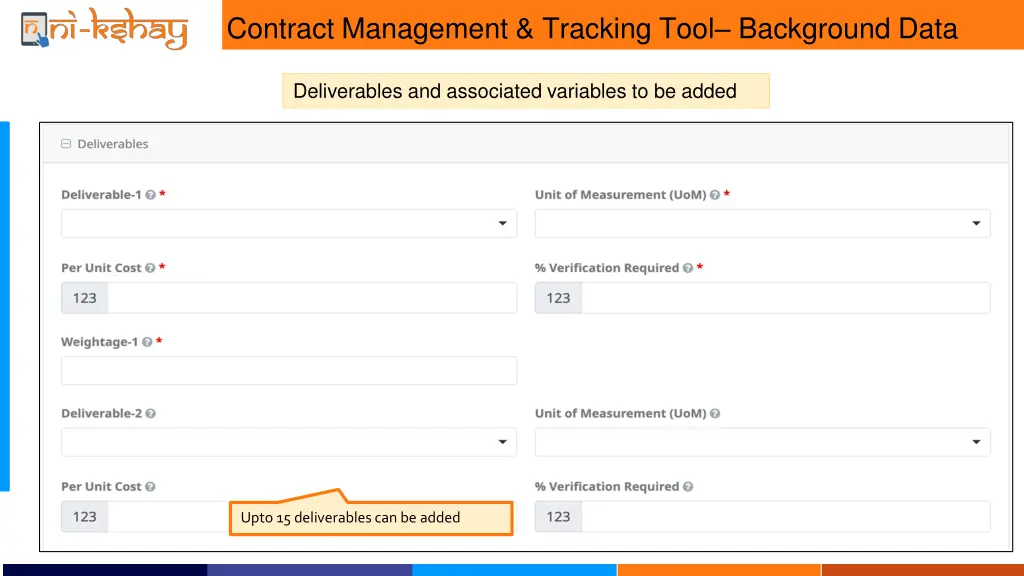 contract management tracking tool background data