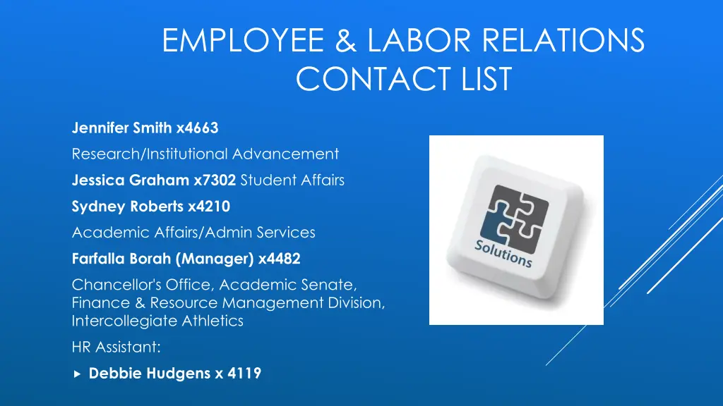 employee labor relations contact list