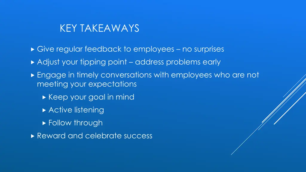 key takeaways