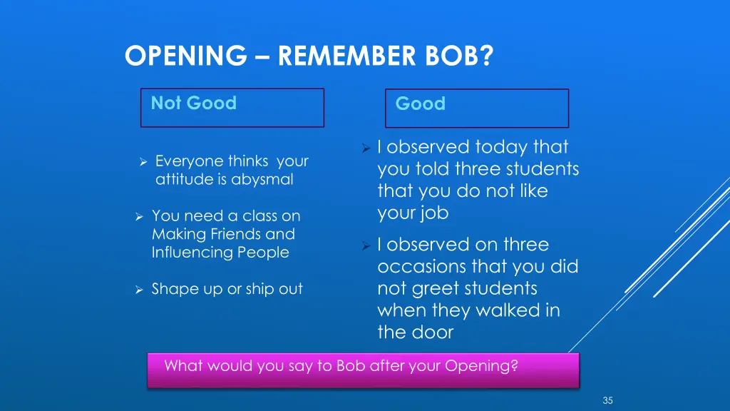 opening remember bob