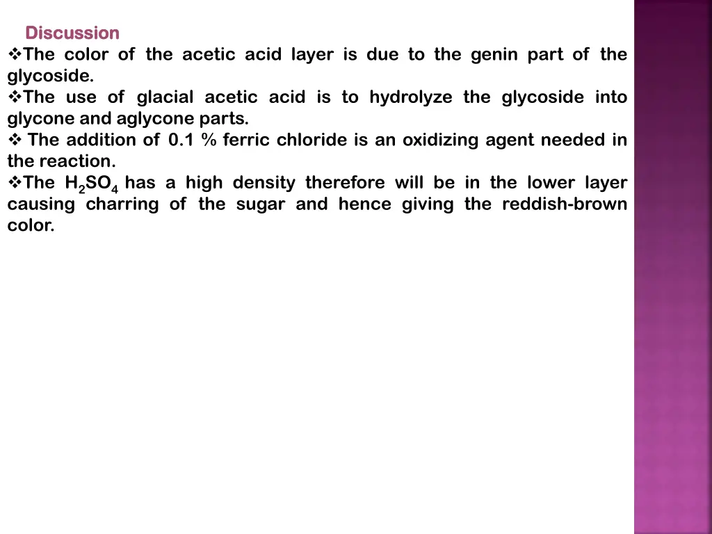 discussion discussion the color of the acetic