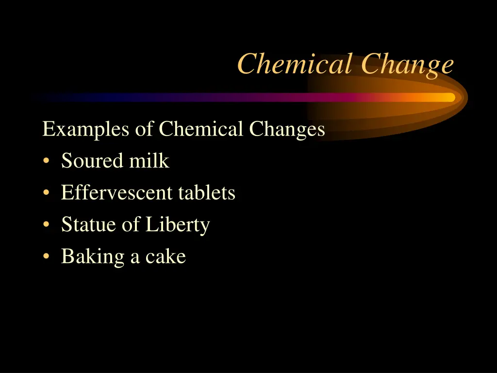 chemical change 1