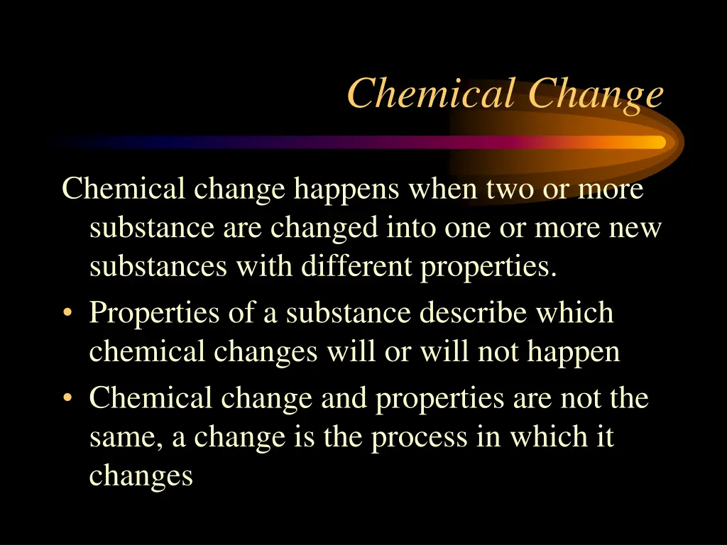 chemical change