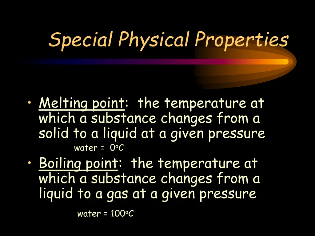 special physical properties