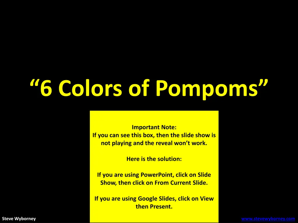 6 colors of pompoms 1