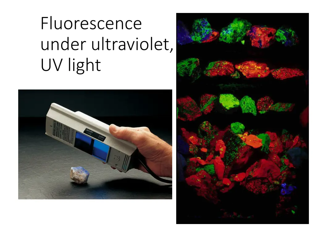 fluorescence under ultraviolet uv light