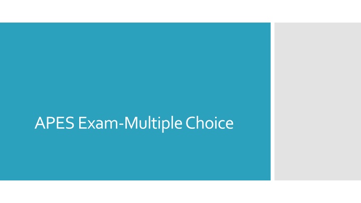 apes exam multiple choice