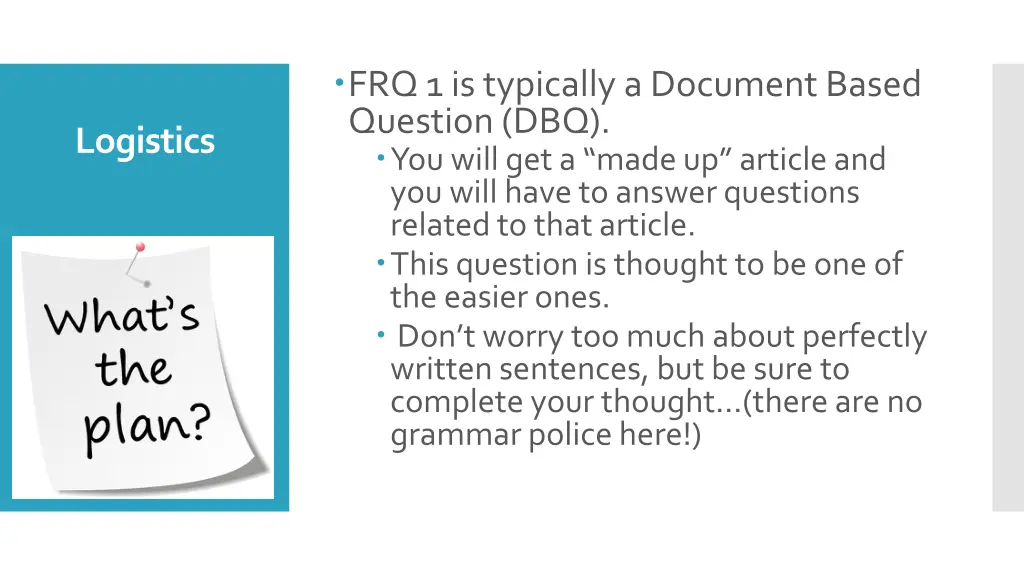 frq 1 is typically a document based question