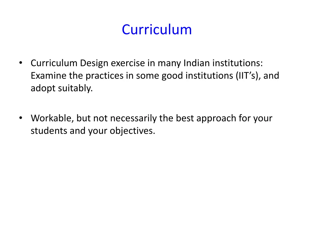 curriculum