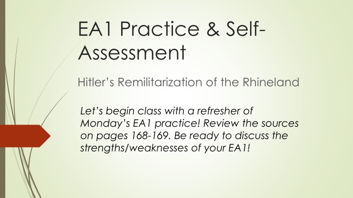 ea1 practice self assessment