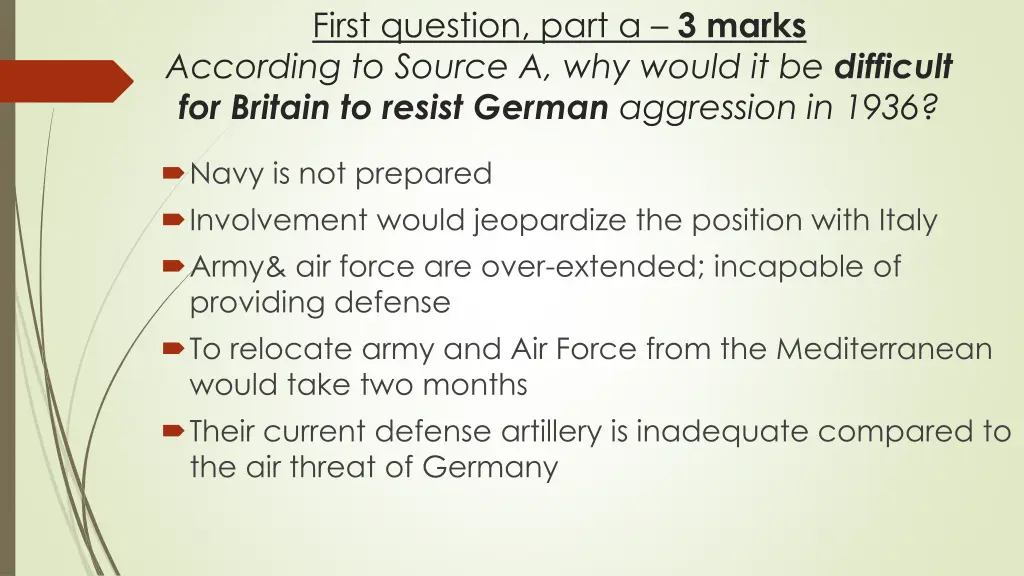 first question part a 3 marks according to source