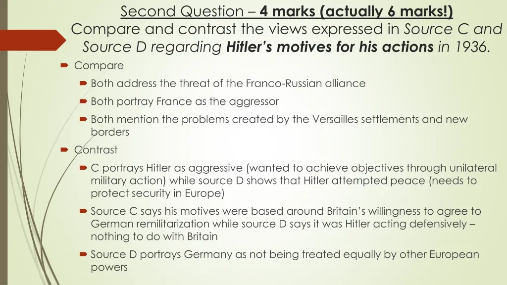 second question 4 marks actually 6 marks compare