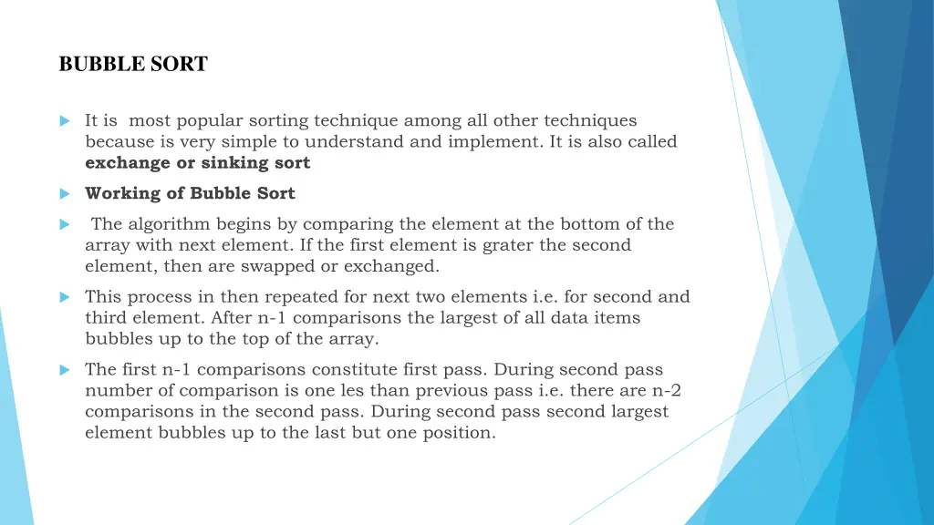 bubble sort