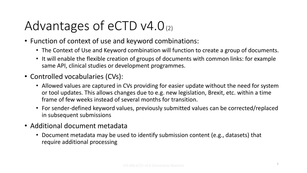 advantages of ectd v4 0 2 function of context