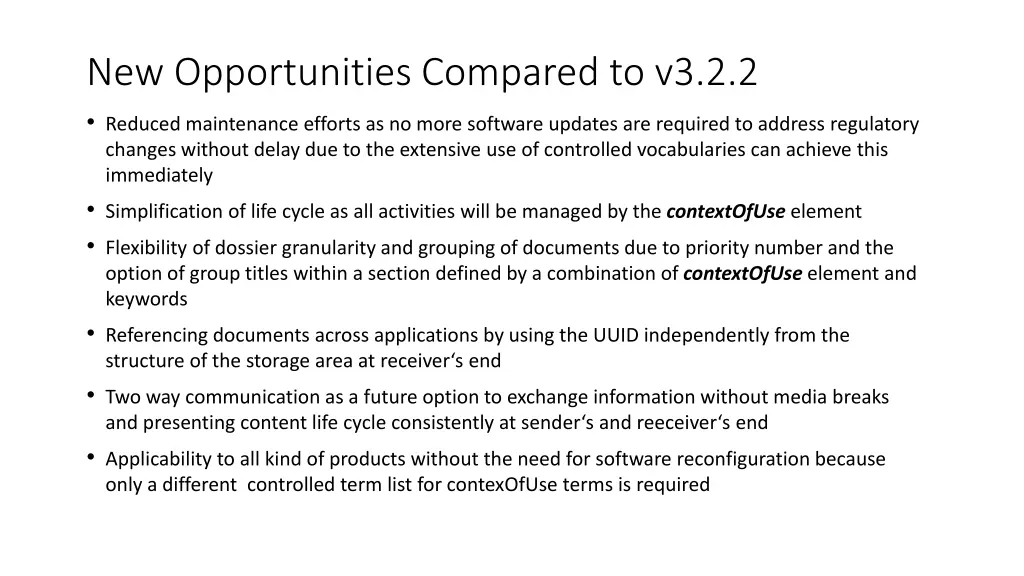 new opportunities compared to v3 2 2 reduced