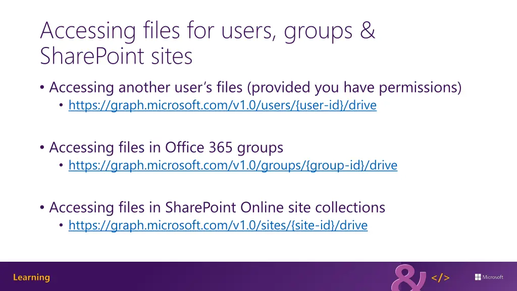 accessing files for users groups sharepoint sites