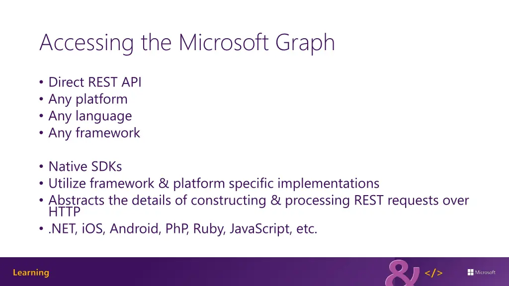 accessing the microsoft graph