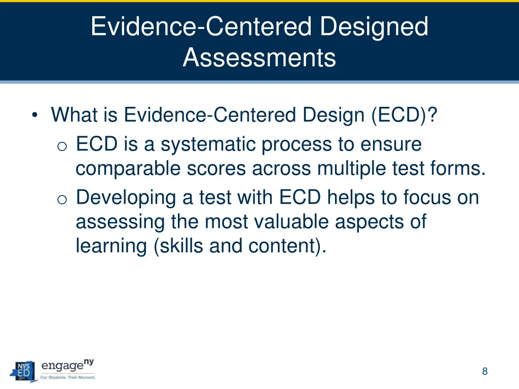 evidence centered designed assessments