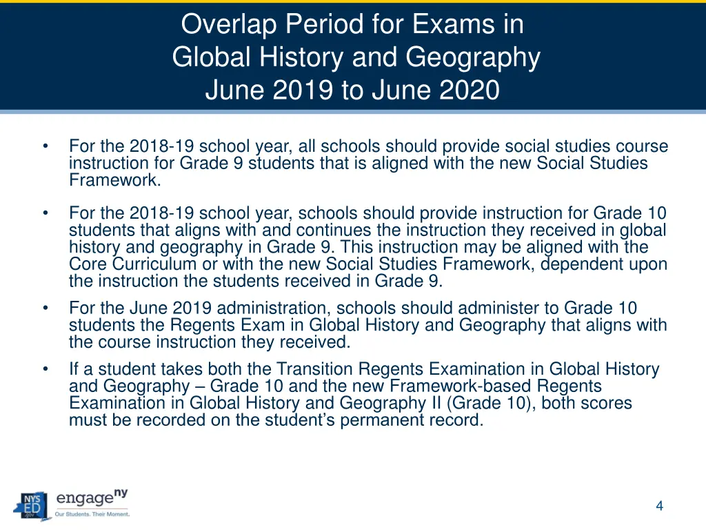 overlap period for exams in global history