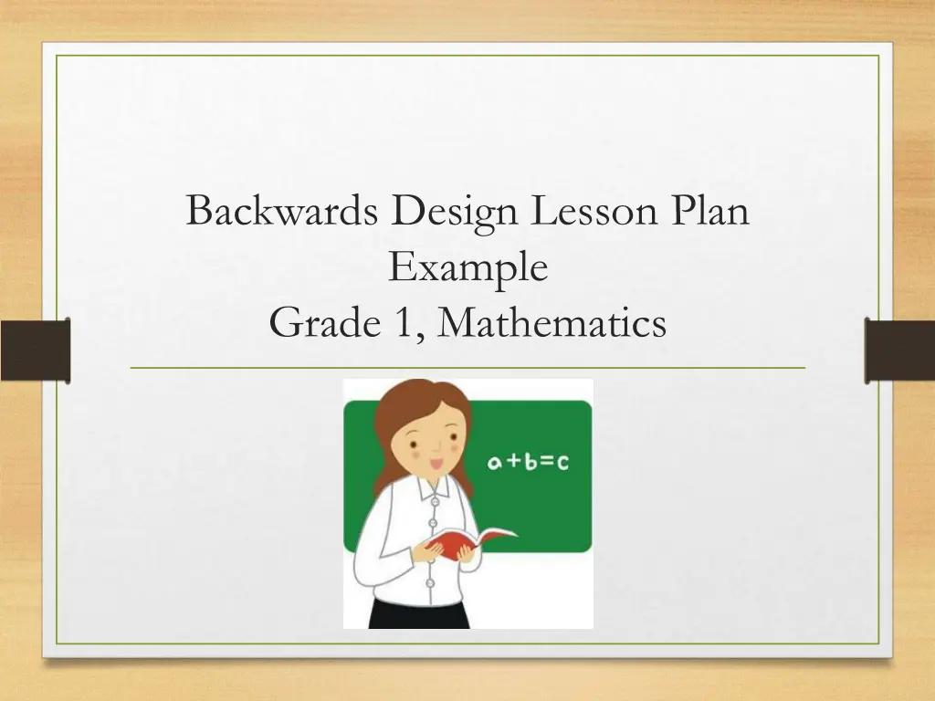 backwards design lesson plan example grade