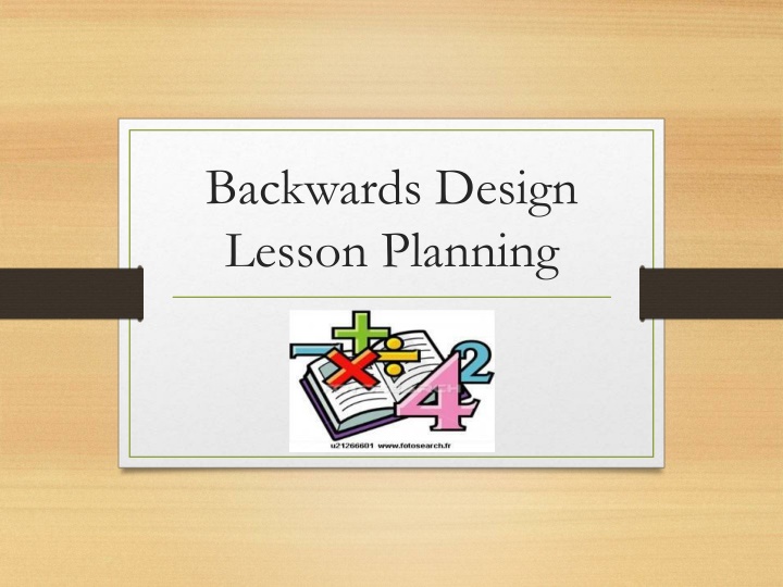 backwards design lesson planning