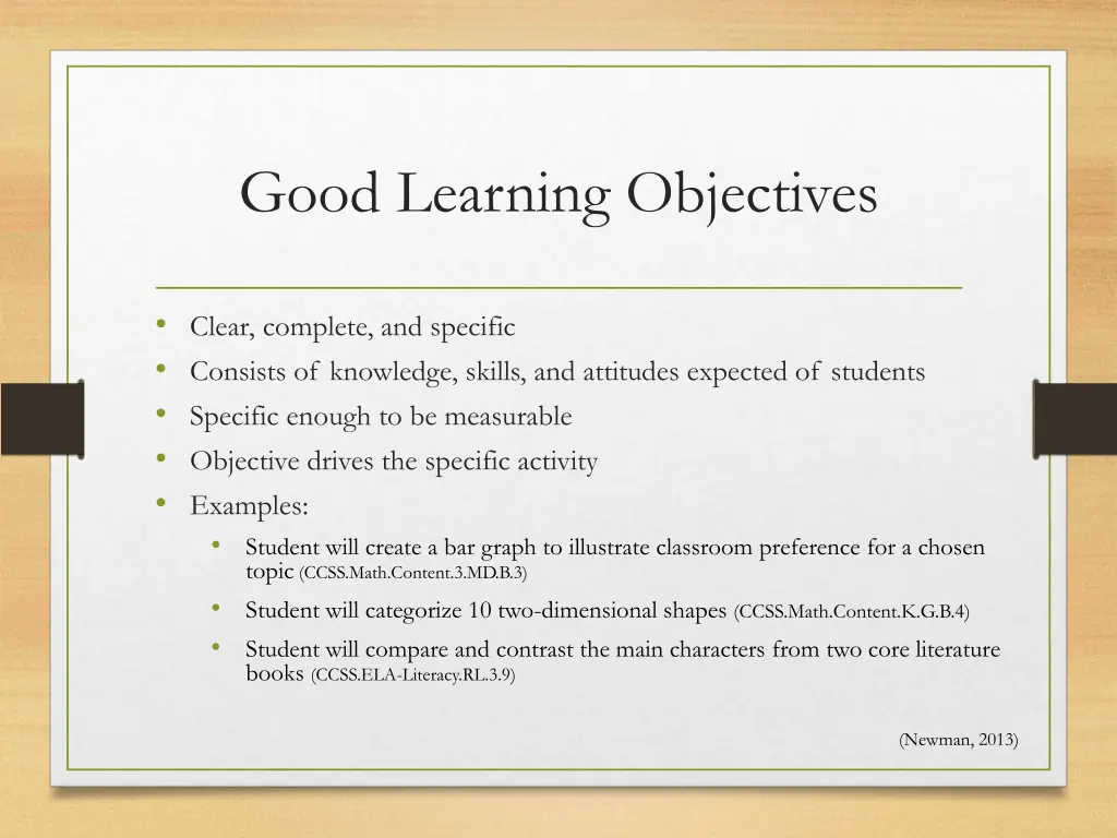 good learning objectives