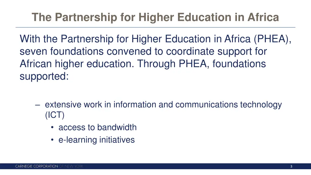 the partnership for higher education in africa