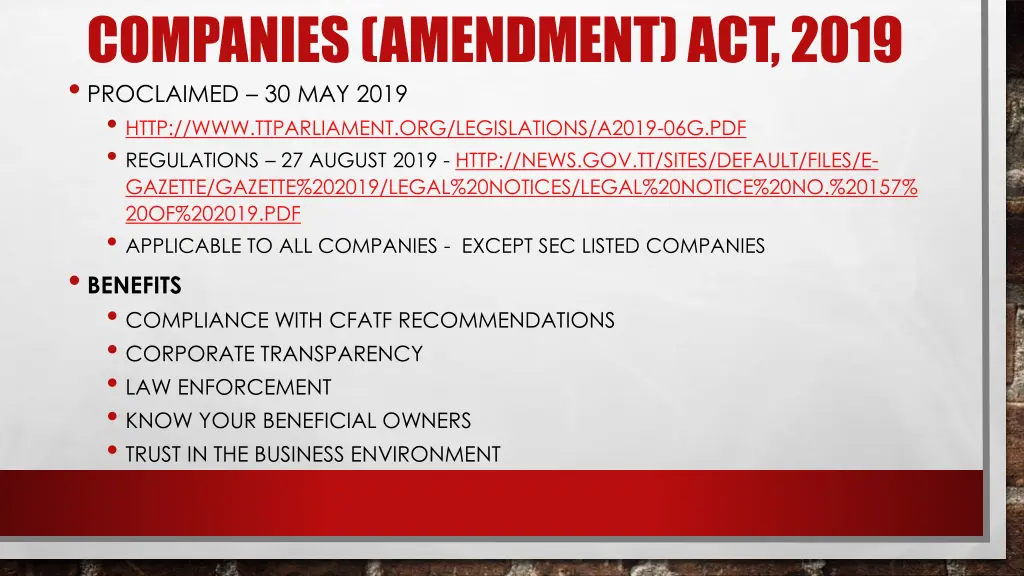 companies amendment act 2019 proclaimed