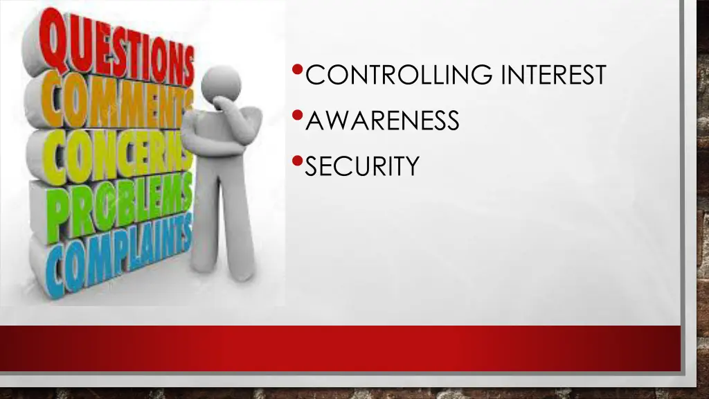 controlling interest awareness security