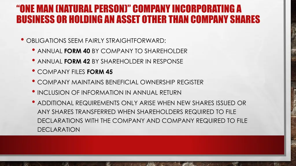 one man natural person company incorporating 1