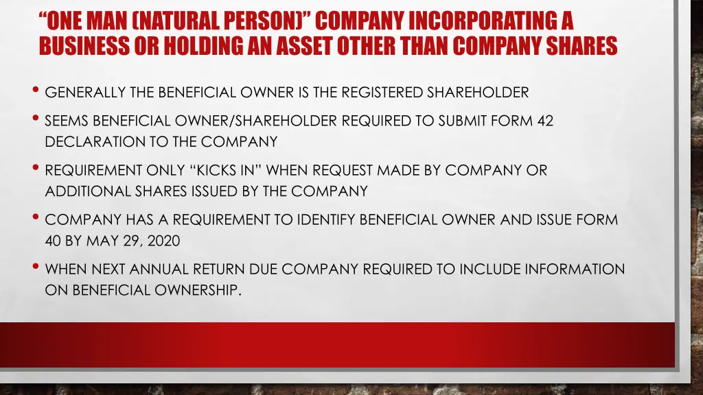 one man natural person company incorporating