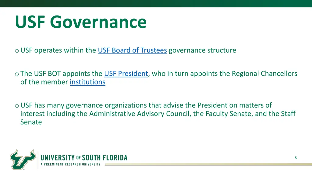 usf governance