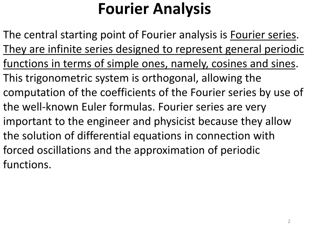 fourier analysis 1