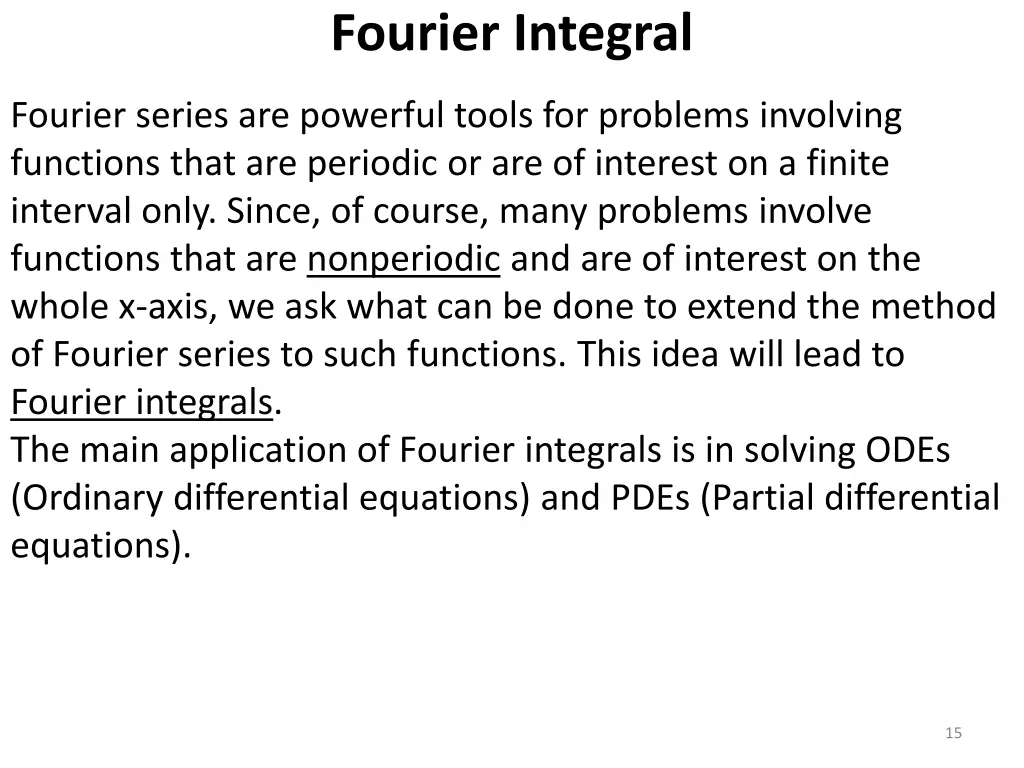 fourier integral