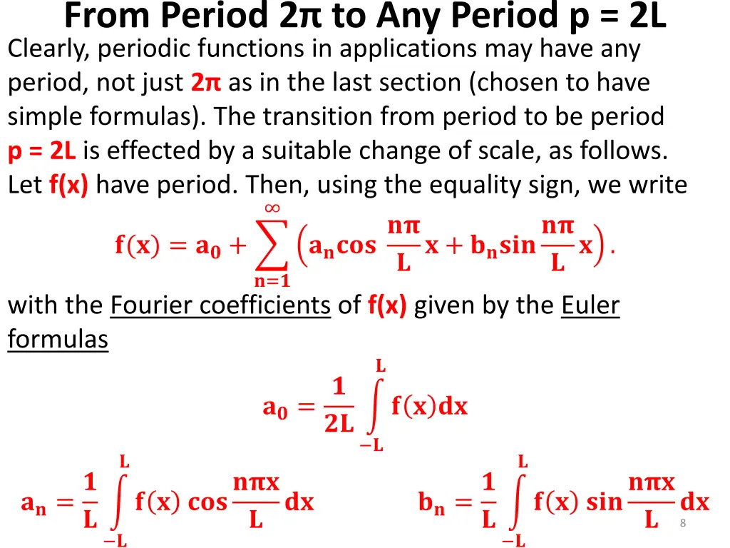 from period 2 to any period p 2l