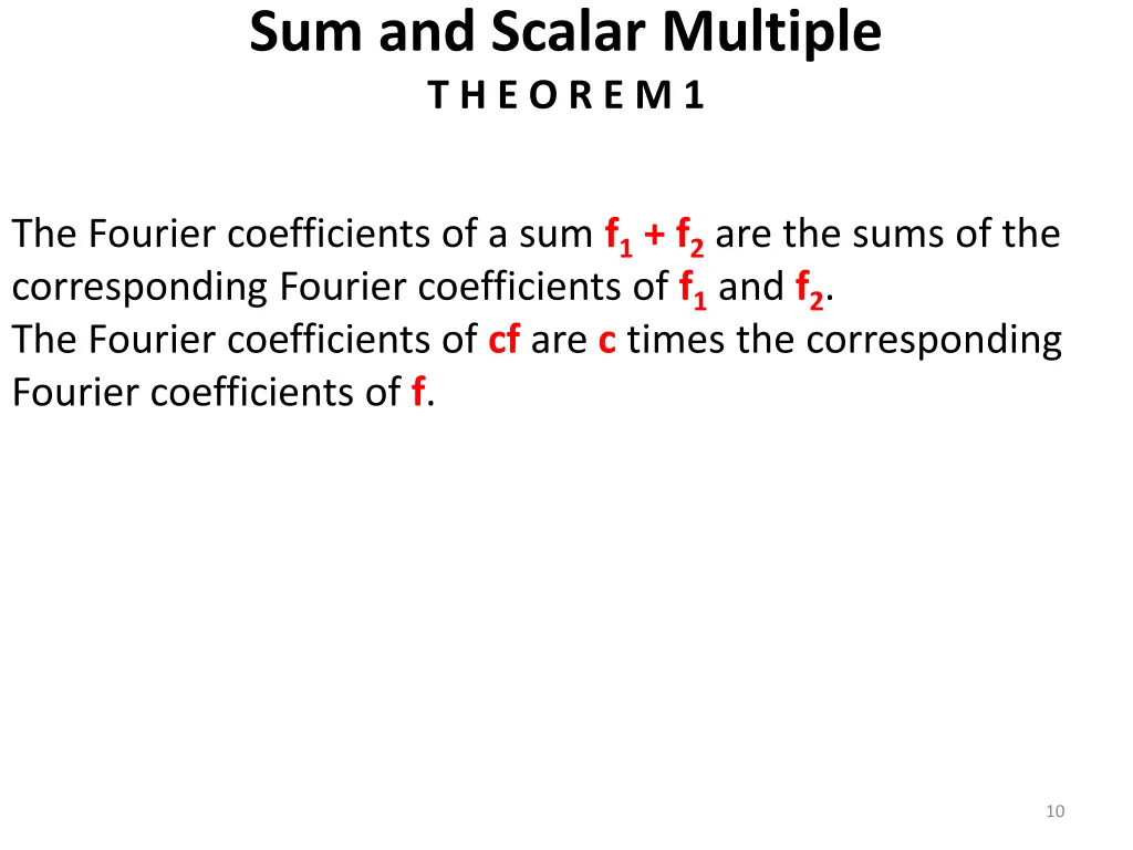 sum and scalar multiple t h e o r e m 1