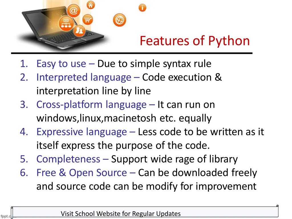 features of python