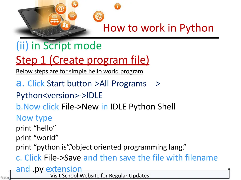 how to work in python 3